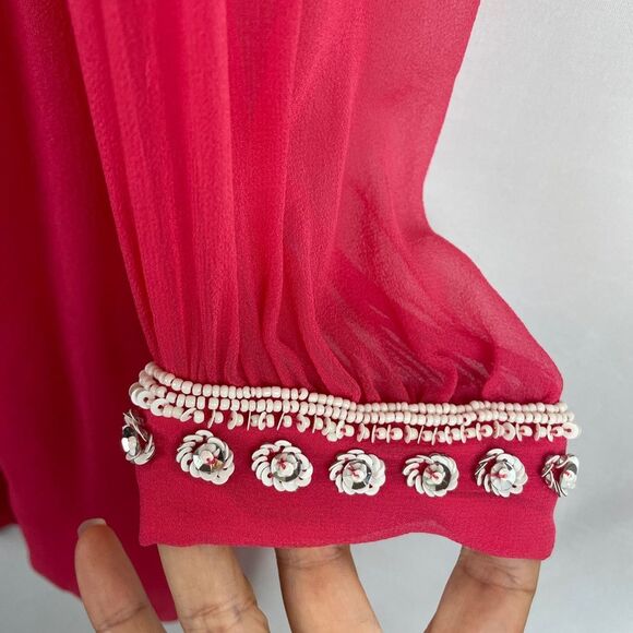 FCUK French Connection Bex Beaded Dress silk size 2 - Picture 7 of 10